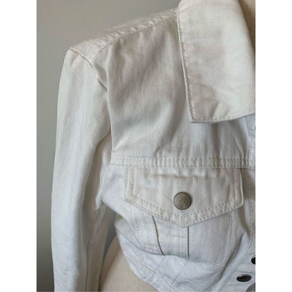 Highway jeans white cropped jacket size medium - Picture 2 of 5